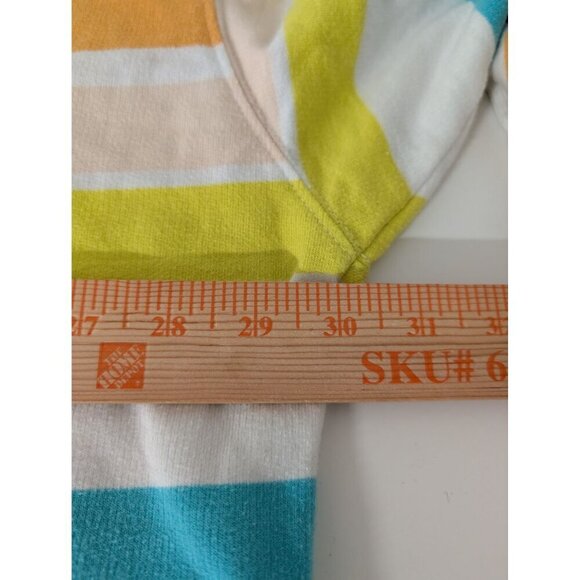 Crown & Ivy Curvy Stripe Sweater Womens Plus Size 3X White Colorful Beach - Picture 10 of 11